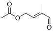 CAS 登录号：26586-02-7， (E)-3-甲酰基丁-2-烯基乙酸酯