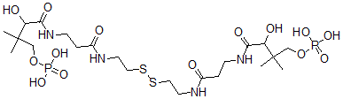 CAS#: 2664-64-4, [3-Hydroxy-4-[[3-[2-[2-[3-[(2-Hydroxy-3,3-Dimethyl-4-Phosphonooxybutanoyl)Amino]Propanoylamino]Ethyldisulfanyl]Ethylamino]-3-Oxopropyl]Amino]-2,2-Dimethyl-4-Oxobutyl] Dihydrogen Phosphate