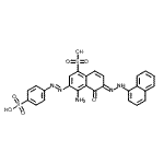 CAS 登录号：2668-05-5， (6E)-4-氨基-6-(1-萘基亚肼基)-5-氧代-3-[(E)-(4-磺基苯基)偶氮]-5,6-二氢-1-萘磺酸