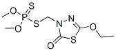 CAS 登录号：2669-32-1， 3-(二甲氧基硫代膦酰硫基甲基)-5-乙氧基-1,3,4-噻二唑-2-酮