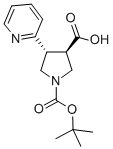 CAS 登录号：267876-09-5， 叔丁氧羰基-(反式)-4-(2-吡啶基)-吡咯烷-3-羧酸