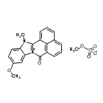 CAS 登录号：27076-17-1， 10-甲氧基-13-甲基-7-氧代-7,13-二氢[3,1]苯并咪唑并[2,1-a]苯并[去]异喹啉-8-鎓甲基硫酸盐
