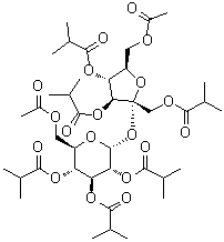 CAS#: 27216-37-1, 6-O-Acetyl-1,3,4-Tris-O-(2-Methyl-1-Oxopropyl)-beta-D-Fructofuranosyl-alpha-D-Glucopyranoside 6-Acetate2,3,4-Tris(2-Methylpropanoate)