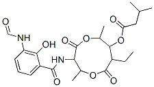 CAS#: 27220-60-6, 8-Ethyl-3-(3-Formamidosalicylamido)-2,6-Dimethyl-4,9-Dioxo-1,5-Dioxonan-7-Yl Isovalerate