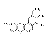 CAS#: 27500-74-9, 6-Chloro-4-[(Diethylamino)Methyl]-3-Methoxy-9H-Xanthen-9-One