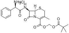 CAS#: 27726-31-4, (Pivaloyloxy)Methyl [6R-[6alpha,7beta(R*)]]-7-(2-Amino-2-Phenylacetamido)-3-Methyl-8-Oxo-5-Thia-1-Azabicyclo[4.2.0]Oct-2-Ene-2-Carboxylate Monohydrochloride