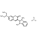 CAS#: 27778-30-9, 2-(7-(Diethylamino)-2-imino-2H-1-benzopyran-3-yl)-1,3-dimethyl-1H-benzimidazole trichlorozincate