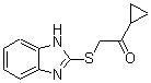 CAS 登录号：27784-55-0， 2-(1H-苯并咪唑-2-基硫基)-1-环丙基乙酮