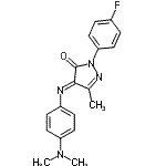 CAS 登录号：27808-01-1， (4E)-4-{[4-(二甲基氨基)苯基]亚氨基}-2-(4-氟苯基)-5-甲基-2,4-二氢-3H-吡唑-3-酮