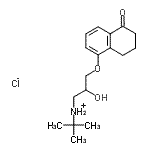 CAS 登录号：27867-05-6， 5-{2-羟基-3-[(2-甲基-2-丙基)氨基]丙氧基}-3,4-二氢-1(2H)-萘酮盐酸盐(1:1)