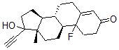 CAS 登录号：2796-89-6， (17a)-10-氟-17-羟基-19-去甲孕甾-4-烯-20-炔-3-酮