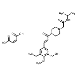 CAS#: 28044-40-8, N-Isopropyl-2-{4-[(2E)-3-(3,4,5-Trimethoxyphenyl)-2-Propenoyl]-1-Piperazinyl}Acetamide (2Z)-2-Butenedioate (1:1)