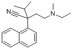 CAS 登录号：2809-60-1， 2-[2-(乙基-甲基氨基)乙基]-3-甲基-2-萘-1-基丁腈