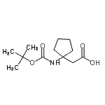 CAS#: 282525-00-2, [1-({[(2-Methyl-2-Propanyl)Oxy]Carbonyl}Amino)Cyclopentyl]Acetic Acid