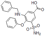 CAS 登录号：28395-11-1， 3-(苄基氨基)-4-苯氧基-5-氨基磺酰基苯甲酸