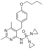 CAS#: 28461-85-0, P,P-Bis(1-aziridinyl)-N-[5-[(4-butoxyphenyl)methyl]-2,6-dimethyl-4-pyrimidinyl]-Phosphinic amide
