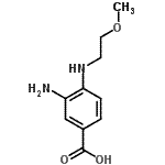 CAS 登录号：284672-81-7， 3-氨基-4-[(2-甲氧基乙基)氨基]苯甲酸