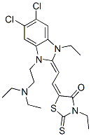 CAS#: 28543-87-5, 5-[2-[5,6-Dichloro-1-[2-(Diethylamino)Ethyl]-3-Ethylbenzimidazolin-2-Ylidene]Ethylidene]-3-Ethylrhodanine