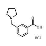 CAS 登录号：285996-76-1， 3-(1-吡咯烷基甲基)苯甲酸盐酸盐(1:1)