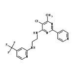 CAS#: 286008-57-9, N-[5-Chloro-6-Methyl-2-(4-Pyridinyl)-4-Pyrimidinyl]-N'-[4-(Trifluoromethyl)-2-Pyridinyl]-1,2-Ethanediamine