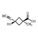 CAS#: 286443-22-9, cis-3-Ethynyl-3-Hydroxy-1-Methylcyclobutanecarboxylic Acid