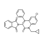 CAS 登录号：2897-01-0， N-(2-苯甲酰基-4-氯苯基)-N-(环丙基甲基)-2-(1,3-二氧代-1,3-二氢-2H-异吲哚-2-基)乙酰胺