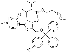 CAS#: 289712-98-7, 5'-O-[Bis(4-Methoxyphenyl)(Phenyl)Methyl]-3'-O-[(2-Cyanoethoxy)(Diisopropylamino)Phosphino]-2'-Deoxyuridine