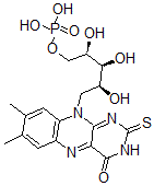 CAS 登录号：28979-30-8， 2-硫代-核黄素 5'-(磷酸二氢酯)