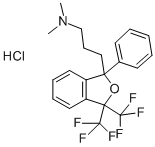 CAS#: 29138-42-9, N,N-Dimethyl-1-phenyl-3,3-bis(trifluoromethyl)-1-Phthalanpropylamine Hydrochloride
