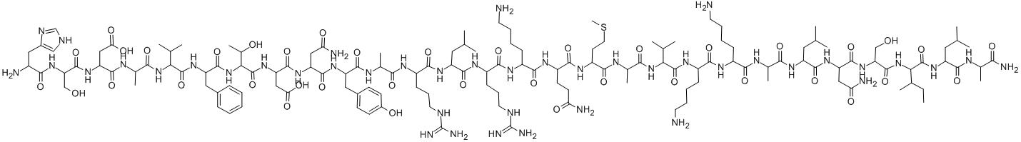 CAS#: 291524-04-4, H-His-Ser-Asp-Ala-Val-Phe-Thr-Asp-Asn-Tyr-Ala-Arg-Leu-Arg-Lys-Gln-Met-Ala-Val-Lys-Lys-Ala-Leu-Asn-Ser-Ile-Leu-Ala-NH2