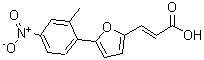 CAS 登录号：292641-22-6， (2E)-3-[5-(2-甲基-4-硝基苯基)-2-呋喃基]丙烯酸