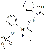 CAS#: 29508-48-3, 1,5-Dimethyl-N-[(2-Methylindol-3-Ylidene)Amino]-2-Phenyl-5H-Pyrazol-1-Ium-3-Amine Methyl Sulfate