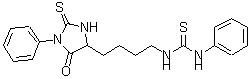 CAS 登录号：29635-94-7， 1-[4-(5-氧代-1-苯基-2-硫代-4-咪唑烷基)丁基]-3-苯基硫脲