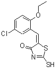 CAS 登录号：299903-84-7， (5E)-5-(5-氯-2-乙氧基苄亚基)-2-硫基-1,3-噻唑-4(5H)-酮