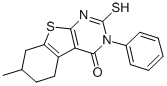 CAS#: 299919-85-0, 2,3,5,6,7,8-Hexahydro-7-Methyl-3-Phenyl-2-Thioxo-[1]Benzothieno[2,3-d]Pyrimidin-4(1H)-One