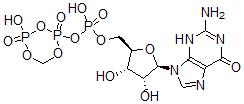CAS#: 30100-88-0, [(2R,3S,4R,5R)-5-(2-Amino-6-Oxo-3H-Purin-9-Yl)-3,4-Dihydroxyoxolan-2-Yl]Methyl (4-Hydroxy-2,4-Dioxo-1,3,5-Trioxa-2,4-Diphosphacyclohex-2-Yl) Hydrogen Phosphate