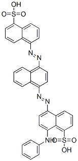 CAS 登录号：30255-64-2， 8-(苯基氨基)-5-[[4-[(5-磺基-1-萘基)偶氮]-1-萘基]偶氮]萘-1-磺酸