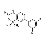 CAS#: 304854-09-9, 6-(3-Chloro-5-Fluorophenyl)-4,4-Dimethyl-1,4-Dihydro-2H-3,1-Benzoxazin-2-One