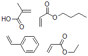 CAS 登录号：31671-56-4， 苯乙烯,丁基2-丙烯酸酯,乙基2-丙烯酸酯,2-甲基-2-丙烯酸聚合物
