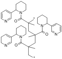 CAS 登录号：31938-53-1， 2-甲基-1-(2-吡啶-3-基哌啶-1-基)丙-2-烯-1-酮