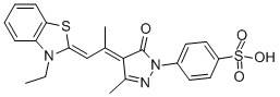 CAS#: 31994-53-3, 4-[(4Z)-4-[(1Z)-1-(3-Ethyl-1,3-Benzothiazol-2-Ylidene)Propan-2-Ylidene]-3-Methyl-5-Oxopyrazol-1-Yl]Benzenesulfonic Acid