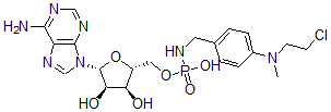 CAS#: 32455-51-9, [(2R,3S,4R,5R)-5-(6-Aminopurin-9-Yl)-3,4-Dihydroxyoxolan-2-Yl]Methoxy-N-[[4-(2-Chloroethyl-Methylamino)Phenyl]Methyl]Phosphonamidic Acid