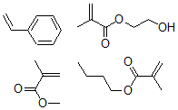 CAS#: 32458-06-3, Styrene, butyl methacrylate, methyl methacrylate, hydroxyethyl methacrylate polymer