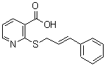 CAS 登录号：324779-96-6， 2-{[(2E)-3-苯基-2-丙烯-1-基]硫基}烟酸