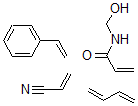 CAS#: 32506-05-1, N-(hydroxymethyl)-2-Propenamide polymer with 1,3-butadiene, ethenylbenzene and 2-propenenitrile