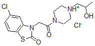 CAS#: 32527-53-0, 5-Chloro-3-[2-[4-(2-Hydroxypropyl)Piperazin-4-Ium-1-Yl]-2-Oxoethyl]-1,3-Benzothiazol-2-One Chloride