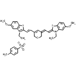 CAS#: 328063-95-2, 3-Ethyl-2-[(E)-2-{(5Z)-5-[(2Z)-2-(3-Ethyl-5-Methoxy-1,3-Benzothiazol-2(3H)-Ylidene)Ethylidene]-5,6-Dihydro-2H-Pyran-3-Yl}Vinyl]-5-Methoxy-1,3-Benzothiazol-3-Ium 4-Methylbenzenesulfonate