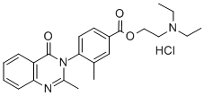 CAS#: 3281-77-4, Diethyl-[2-[3-Methyl-4-(2-Methyl-4-Oxoquinazolin-3-Yl)Benzoyl]Oxyethyl]Azanium Chloride
