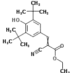 CAS 登录号：3293-92-3， 乙基2-氰基-3-[4-羟基-3,5-二(2-甲基-2-丙基)苯基]丙烯酸酯