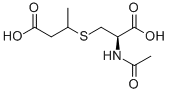 CAS 登录号：33164-65-7， N-乙酰基-S-(3-羧基-1-甲基丙基)-L-半胱氨酸